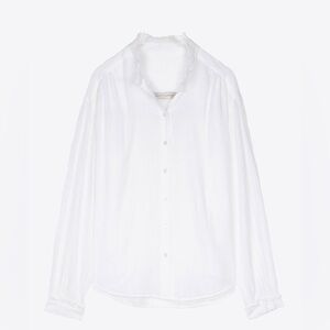 Raquel Allegra Shirred Blouse - Washed White size 2
